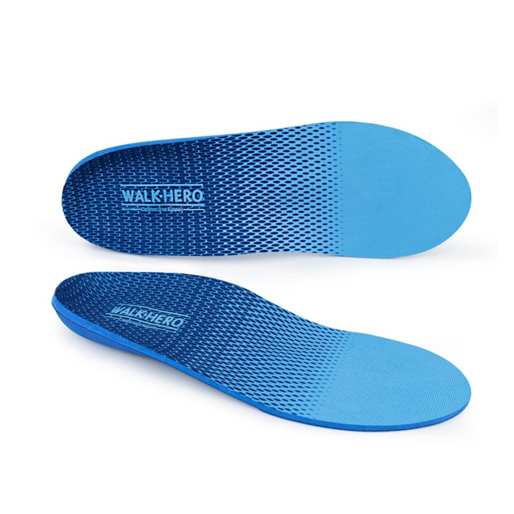 WALK HERO Men’s Shoe Insoles New Blue Size 9-9.5 (Women’s 11-11.5)